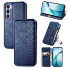 For ZTE Nubia S 5G Cubic Grid Pressed Magnetic Leather Phone Case(Blue) - 1