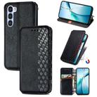 For ZTE Nubia S 5G Cubic Grid Pressed Magnetic Leather Phone Case(Black) - 1