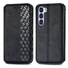 For ZTE Nubia S 5G Cubic Grid Pressed Magnetic Leather Phone Case(Black) - 2