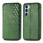 For ZTE Nubia S 5G Cubic Grid Pressed Magnetic Leather Phone Case(Green) - 2