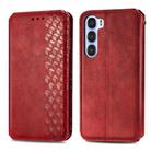 For ZTE Nubia S 5G Cubic Grid Pressed Magnetic Leather Phone Case(Red) - 2