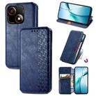 For ZTE Blade A35e 4G Cubic Grid Pressed Magnetic Leather Phone Case(Blue) - 1