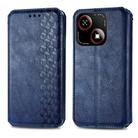 For ZTE Blade A35e 4G Cubic Grid Pressed Magnetic Leather Phone Case(Blue) - 2