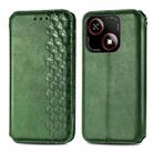 For ZTE Blade A35e 4G Cubic Grid Pressed Magnetic Leather Phone Case(Green) - 2