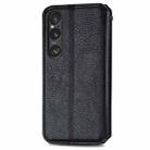 For Sony Xperia 1 VI Cubic Grid Pressed Magnetic Leather Phone Case(Black) - 3