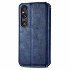 For Sony Xperia 10 VI Cubic Grid Pressed Magnetic Leather Phone Case(Blue) - 3