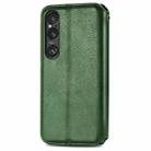 For Sony Xperia 10 VI Cubic Grid Pressed Magnetic Leather Phone Case(Green) - 3