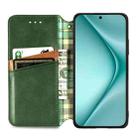 For Huawei Pura 70 Pro Cubic Grid Pressed Magnetic Leather Phone Case(Green) - 3