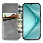 For Huawei Pura 70 Pro Cubic Grid Pressed Magnetic Leather Phone Case(Gray) - 3