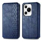For Huawei Pura 70 Pro+ Cubic Grid Pressed Magnetic Leather Phone Case(Blue) - 2