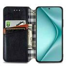 For Huawei Pura 70 Pro+ Cubic Grid Pressed Magnetic Leather Phone Case(Black) - 3