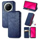 For Huawei Mate 70 Cubic Grid Pressed Magnetic Leather Phone Case(Blue) - 1