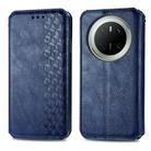 For Huawei Mate 70 Cubic Grid Pressed Magnetic Leather Phone Case(Blue) - 2