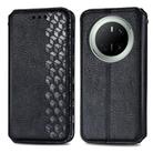 For Huawei Mate 70 Cubic Grid Pressed Magnetic Leather Phone Case(Black) - 2