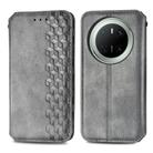 For Huawei Mate 70 Cubic Grid Pressed Magnetic Leather Phone Case(Gray) - 2