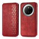 For Huawei Mate 70 Cubic Grid Pressed Magnetic Leather Phone Case(Red) - 2