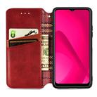 For Huawei Mate 70 Cubic Grid Pressed Magnetic Leather Phone Case(Red) - 3