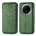 For Huawei Mate 70 Pro Cubic Grid Pressed Magnetic Leather Phone Case(Green) - 2