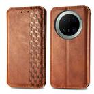 For Huawei Mate 70 Pro Cubic Grid Pressed Magnetic Leather Phone Case(Brown) - 2