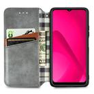 For Huawei Mate 70 Pro+ Cubic Grid Pressed Magnetic Leather Phone Case(Gray) - 3
