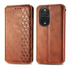 For Huawei nova 13 Pro Cubic Grid Pressed Magnetic Leather Phone Case(Brown) - 2