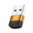 USB3.0 Male to USB-C / Type-C Female OTG Adapter 5Gbps Transmission(Gold) - 1