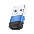 USB3.0 Male to USB-C / Type-C Female OTG Adapter 5Gbps Transmission(Blue) - 1