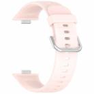 For Huawei Watch Fit3 Silicone Soft Watch Band + Clear Watch Protective Case Set(Pink) - 3