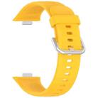 For Huawei Watch Fit3 Silicone Soft Watch Band + Clear Watch Protective Case Set(Yellow) - 3