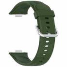 For Huawei Watch Fit3 Silicone Soft Watch Band + Clear Watch Protective Case Set(Army Green) - 3