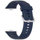 For Huawei Watch Fit3 Silicone Soft Watch Band + Clear Watch Protective Case Set(Midnight Blue) - 3