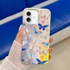 For iPhone 16 Plus Electroplating Laser Butterfly Phone Case(Blue Butterflies AB4) - 1