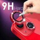 For iPhone 15 / 15 Plus / 14 / 14 Plus NORTHJO 3 Set 6pcs Camera Lens Protector Glitter Metal Ring Film(Red) - 3