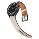 For Huawei Watch GT 22mm SX Connector Metal Button Switch Leather Watch Band(Starlight) - 3