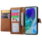 For Samsung Galaxy M55 Love Zipper Lanyard Leather Phone Case(Brown) - 3