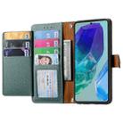 For Samsung Galaxy M55 Love Zipper Lanyard Leather Phone Case(Green) - 3