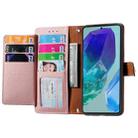 For Samsung Galaxy M55 Love Zipper Lanyard Leather Phone Case(Pink) - 3