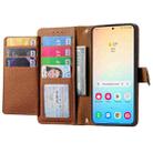 For Samsung Galaxy S25 5G Love Zipper Lanyard Leather Phone Case(Brown) - 3