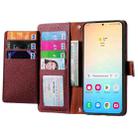 For Samsung Galaxy S25 5G Love Zipper Lanyard Leather Phone Case(Red) - 3