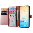 For Samsung Galaxy S25+ 5G Love Zipper Lanyard Leather Phone Case(Pink) - 3
