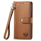 For Huawei Pura 70 Love Zipper Lanyard Leather Phone Case(Brown) - 2
