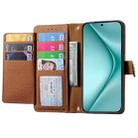 For Huawei Pura 70 Love Zipper Lanyard Leather Phone Case(Brown) - 3