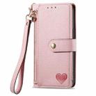 For Huawei Pura 70 Pro Love Zipper Lanyard Leather Phone Case(Pink) - 2