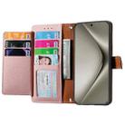 For Huawei Pura 70 Pro Love Zipper Lanyard Leather Phone Case(Pink) - 3