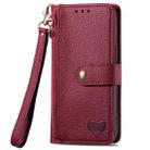 For Huawei Pura 70 Ultra Love Zipper Lanyard Leather Phone Case(Red) - 2