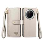 For Huawei Mate 70 Love Zipper Lanyard Leather Phone Case(Gray) - 2