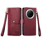 For Huawei Mate 70 Love Zipper Lanyard Leather Phone Case(Red) - 2