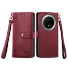 For Huawei Mate 70 Pro Love Zipper Lanyard Leather Phone Case(Red) - 2