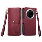 For Huawei Mate 70 Pro+ Love Zipper Lanyard Leather Phone Case(Red) - 2