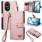 For Huawei nova 13 Love Zipper Lanyard Leather Phone Case(Pink) - 1